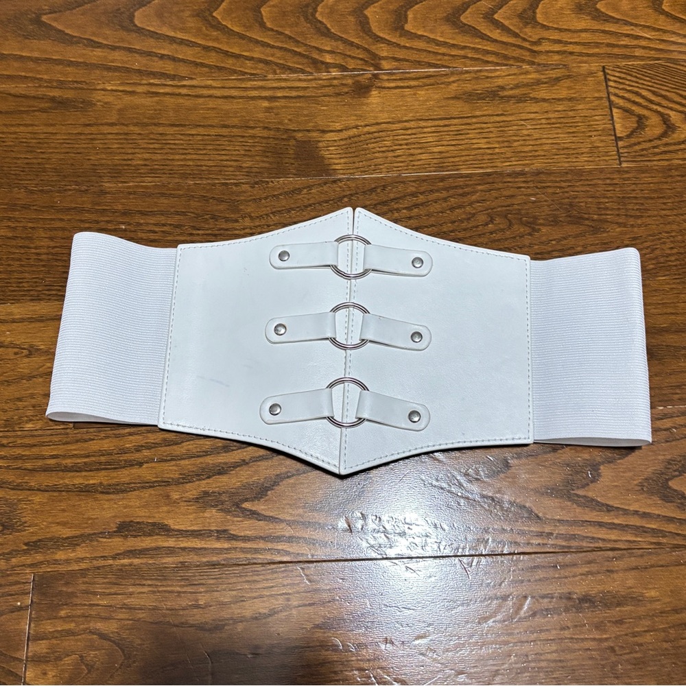 White Corset Belt